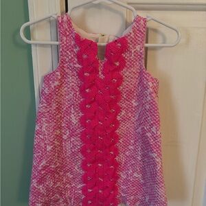 Pink Patterned Kids Sleeveless Dress 12M